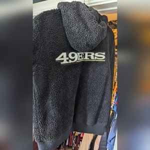49ers Black Teddy Bear Jacket Size XL